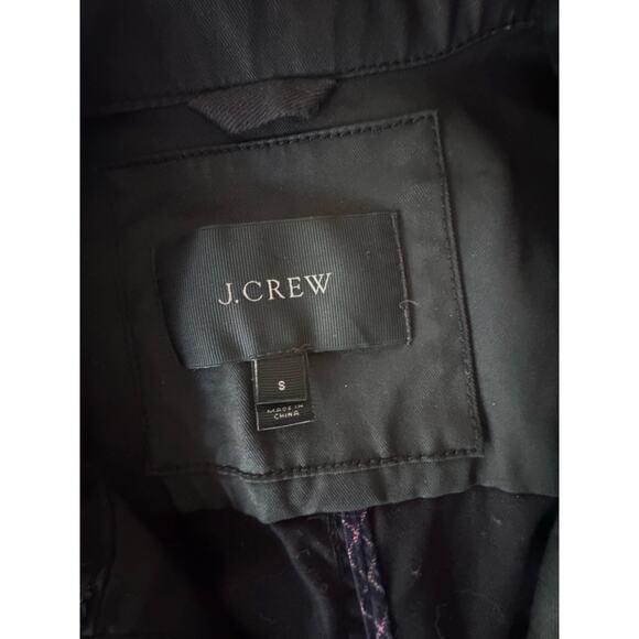 J Crew Downtown field jacket waxed cotton small Military pockets gold buttons - Picture 5 of 10